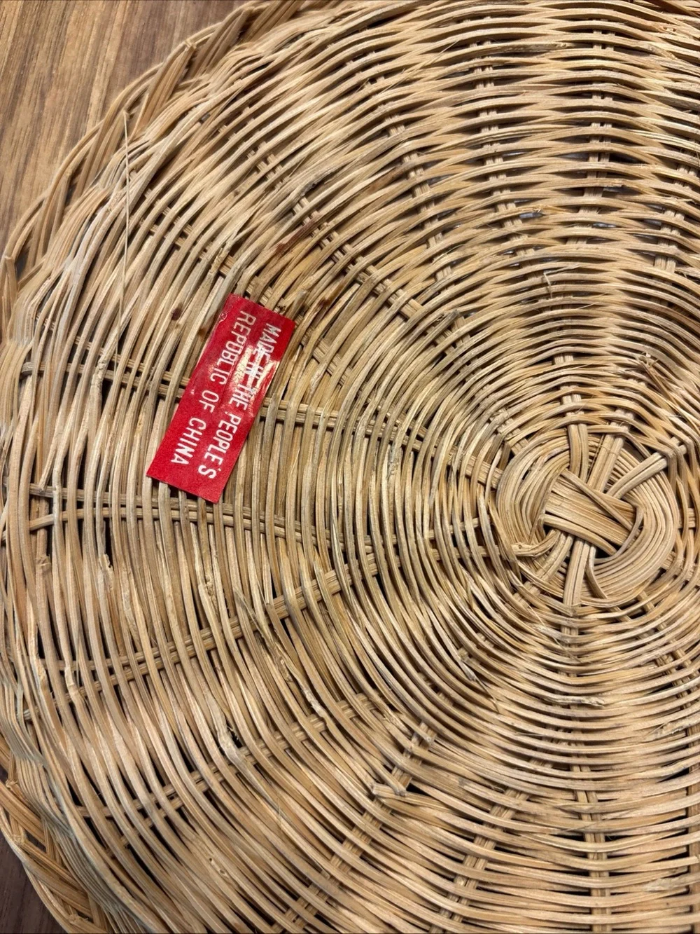Natural Wicker Round Serving Trays - Set of 4, paper plate chargers, picnic